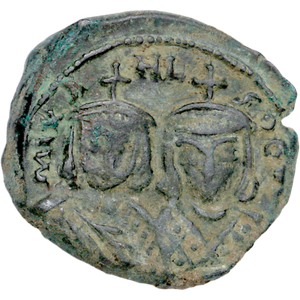 A.D. 820-829 Michael II & Theophilus Copper Follis, Very Fine Main Image