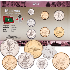 Maldives Coin Set in Custom Holder Main Image