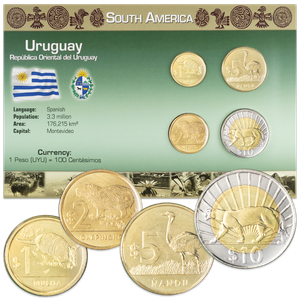 Uruguay Coin Set in Custom Holder Main Image