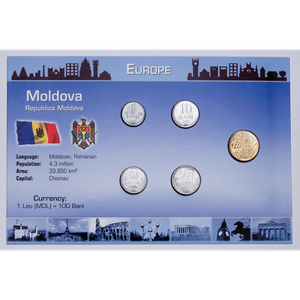 Moldova Coin Set in Custom Holder Main Image