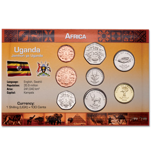 Uganda Coin Set in Custom Holder Main Image