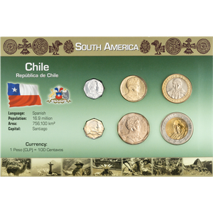 Chile Coin Set in Custom Holder Main Image