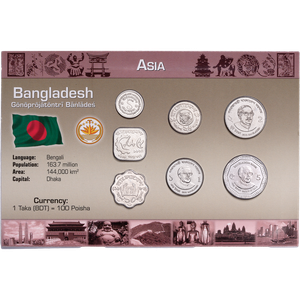 Bangladesh Coin Set in Custom Holder Main Image
