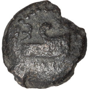 4 B.C.-A.D.6 Herod Archelaus Bronze Prutah, Prow F+ Main Image
