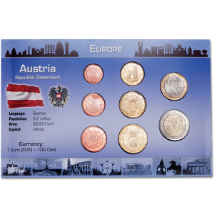 Austria Coin Set in Custom Holder Main Image