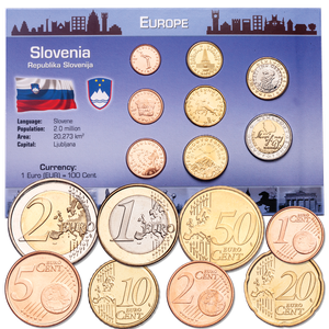 Slovenia Coin Set in Custom Holder Main Image
