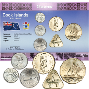 Cook Islands Coins in Custom Holder Main Image