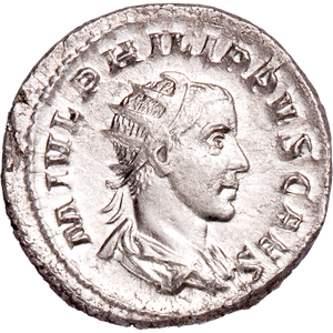 A.D. 244-249 Philip II Silver Antoninianus Main Image