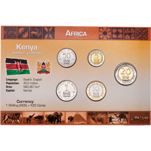 Kenya Coin Set in Custom Holder Main Image