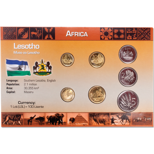 Lesotho Coin Set in Custom Holder Main Image