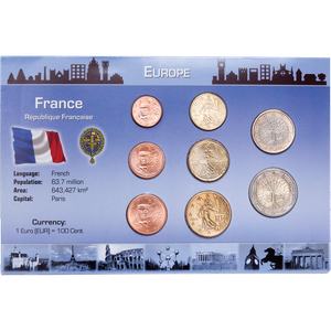 France Coin Set in Custom Holder Main Image