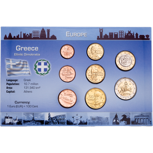 Greece Coin Set in Custom Holder Main Image