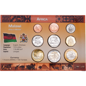 Malawi Coin Set in Custom Holder Main Image