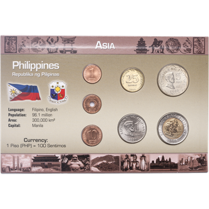 Philippines Coins in Custom Holder Main Image