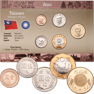 Taiwan Coin Set in Custom Holder Main Image