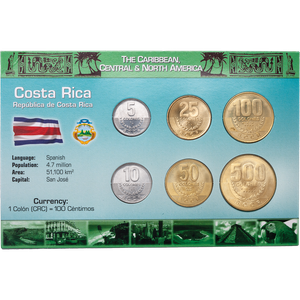 Costa Rica Coin Set in Customer Holder Main Image