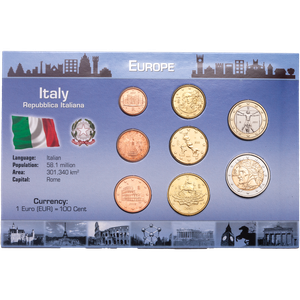 Italy Coin Set in Custom Holder Main Image
