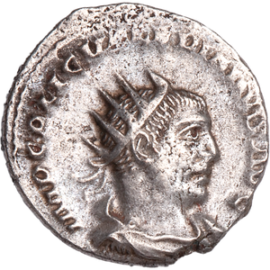 A.D. 253-260 Valerian I Silver Antoninianus Main Image