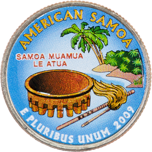 2009 Colorized American Samoa Territories Quarter Main Image