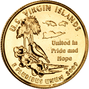 2009 Gold-Plated U.S. Virgin Islands Territories Quarter Main Image