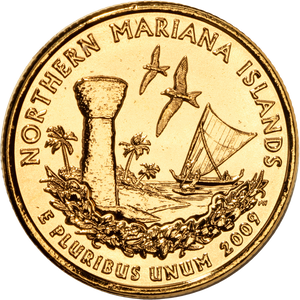 2009 Gold-Plated Northern Mariana Islands Territories Quarter Main Image