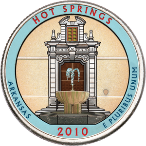 2010 Colorized Hot Springs National Park Quarter Main Image
