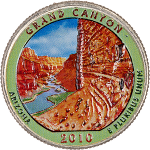 2010 Colorized Grand Canyon National Park Quarter Main Image