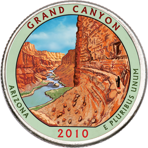 2010 Colorized Grand Canyon National Park Quarter Main Image