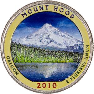 2010 Colorized Mount Hood National Forest Quarter Main Image