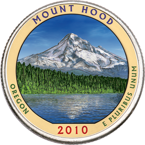 2010 Colorized Mount Hood National Forest Quarter Main Image