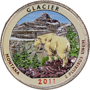 2011 Colorized Glacier National Park Quarter Main Image