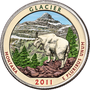 2011 Colorized Glacier National Park Quarter Main Image