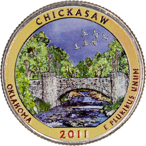 2011 Colorized Chickasaw National Park Quarter Main Image