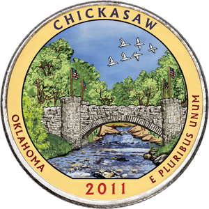 2011 Colorized Chickasaw National Park Quarter Main Image