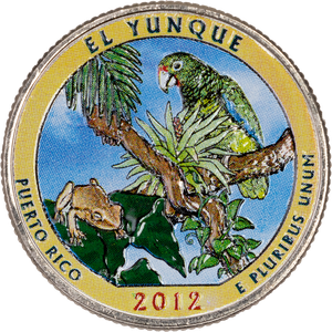 2012 Colorized El Yunque National Forest Quarter Main Image