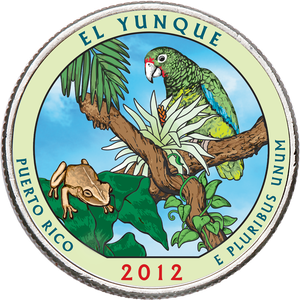 2012 Colorized El Yunque National Forest Quarter Main Image