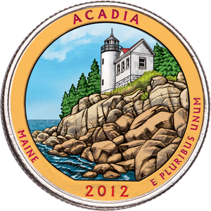 2012 Colorized Acadia National Park Quarter Main Image