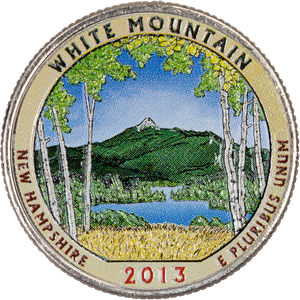 2013 Colorized White Mountain National Forest Quarter Main Image