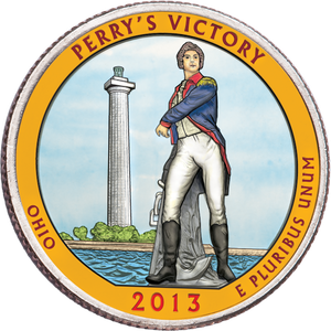 2013 Colorized Perry's Victory & International Peace Memorial Quarter Main Image
