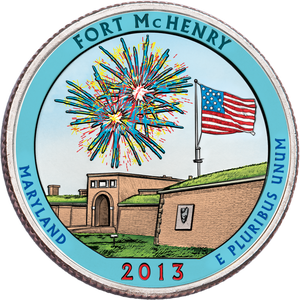 2013 Colorized Fort McHenry National Monument and Historic Shrine Quarter Main Image