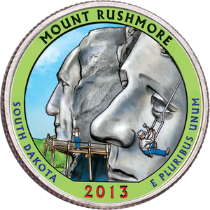 2013 Colorized Mount Rushmore National Memorial Quarter Main Image