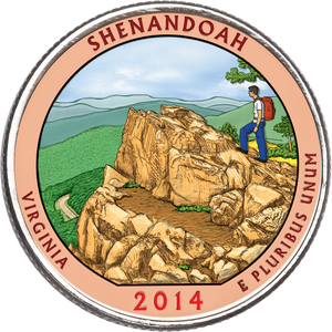 2014 Colorized Shenandoah National Park Quarter Main Image