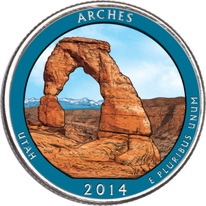 2014 Colorized Arches National Park Quarter Main Image