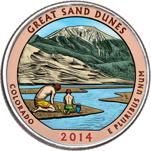 2014 Colorized Great Sand Dunes National Park Quarter Main Image