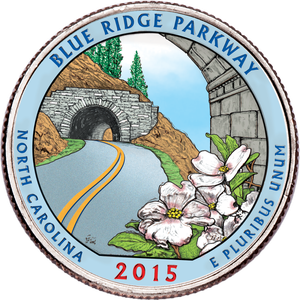 2015 Colorized Blue Ridge Parkway Quarter Main Image
