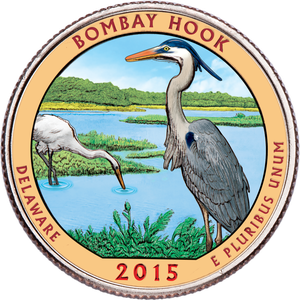 2015 Colorized Bombay Hook National Wildlife Refuge Quarter Main Image