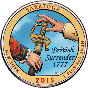 2015 Colorized Saratoga National Historical Park Quarter Main Image