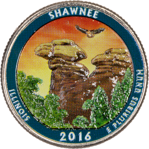2016 Colorized Shawnee National Forest Quarter Main Image