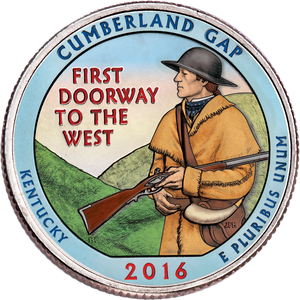 2016 Colorized Cumberland Gap National Historical Park Quarter Main Image