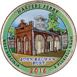 2016 Colorized Harpers Ferry National Historical Park Quarter Main Image